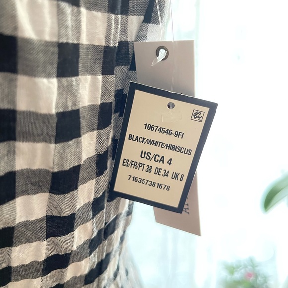 Nine West Checkered Embroidered Dress - Picture 6 of 7